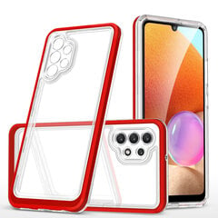 Clear 3in1 Case for Samsung Galaxy A32 5G Frame Gel Cover Red (Red) цена и информация | Чехлы для телефонов | kaup24.ee