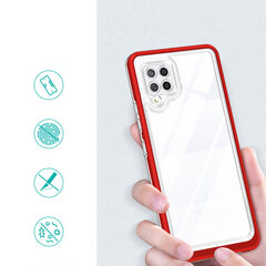 Clear 3in1 Case for Samsung Galaxy A42 5G Frame Gel Cover Red (Red) hind ja info | Telefoni kaaned, ümbrised | kaup24.ee