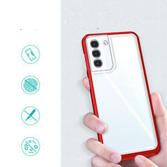 Clear 3in1 case for Samsung Galaxy S22 + (S22 Plus) frame gel cover red (Red) цена и информация | Чехлы для телефонов | kaup24.ee