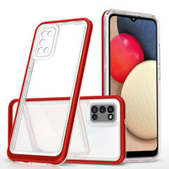 Clear 3in1 case for Samsung Galaxy A03s (166) frame gel cover red (Red) цена и информация | Чехлы для телефонов | kaup24.ee