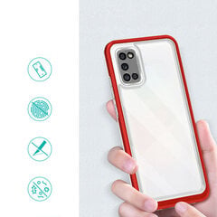 Clear 3in1 case for Samsung Galaxy A03s (166) frame gel cover red (Red) hind ja info | Telefoni kaaned, ümbrised | kaup24.ee
