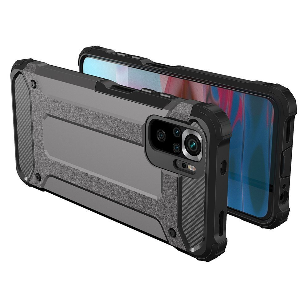 Hybrid Armor Case Tough Rugged Cover for Xiaomi Poco M4 Pro 5G black (Black) цена и информация | Telefoni kaaned, ümbrised | kaup24.ee