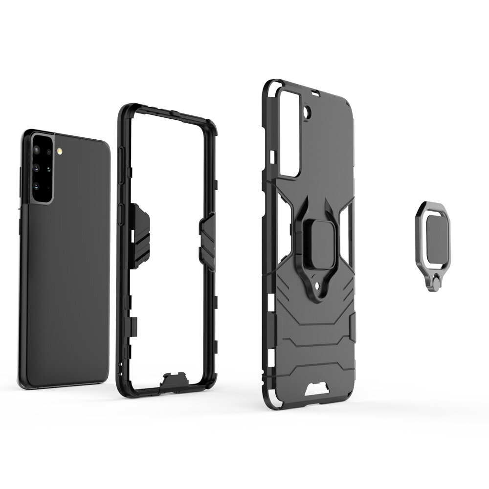 Ring Armor tough hybrid case cover + magnetic holder for Samsung Galaxy S22 + (S22 Plus) black цена и информация | Telefoni kaaned, ümbrised | kaup24.ee