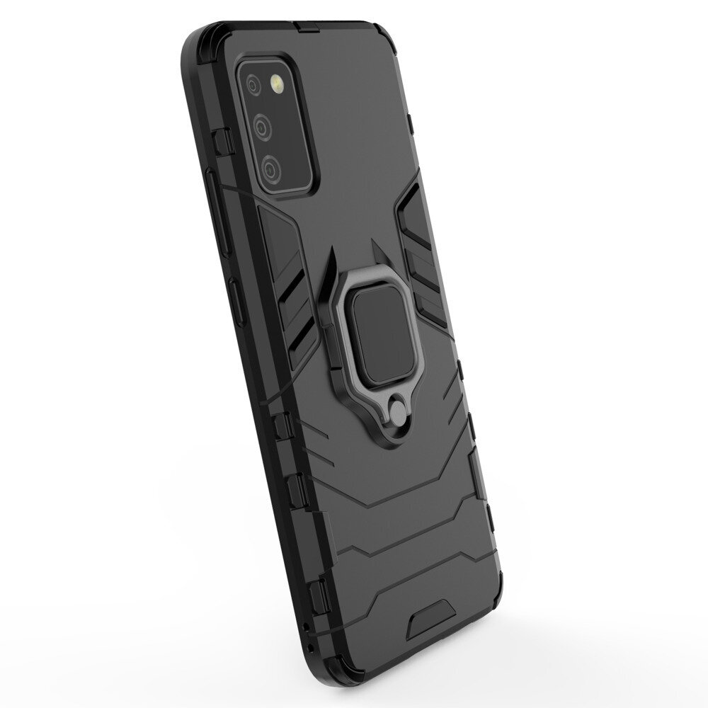 Ring Armor tough hybrid case cover + magnetic holder for Samsung Galaxy A03s (166.5) black цена и информация | Telefoni kaaned, ümbrised | kaup24.ee