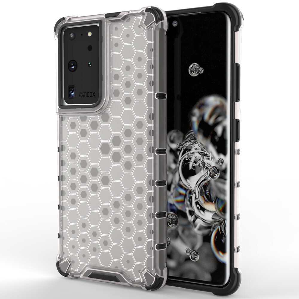 Honeycomb case armored cover with a gel frame for Samsung Galaxy S22 Ultra transparent (Transparent) hind ja info | Telefoni kaaned, ümbrised | kaup24.ee