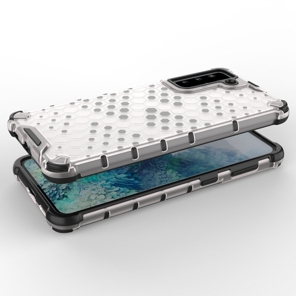 Honeycomb case armored cover with a gel frame for Samsung Galaxy S22 transparent (Transparent) hind ja info | Telefoni kaaned, ümbrised | kaup24.ee