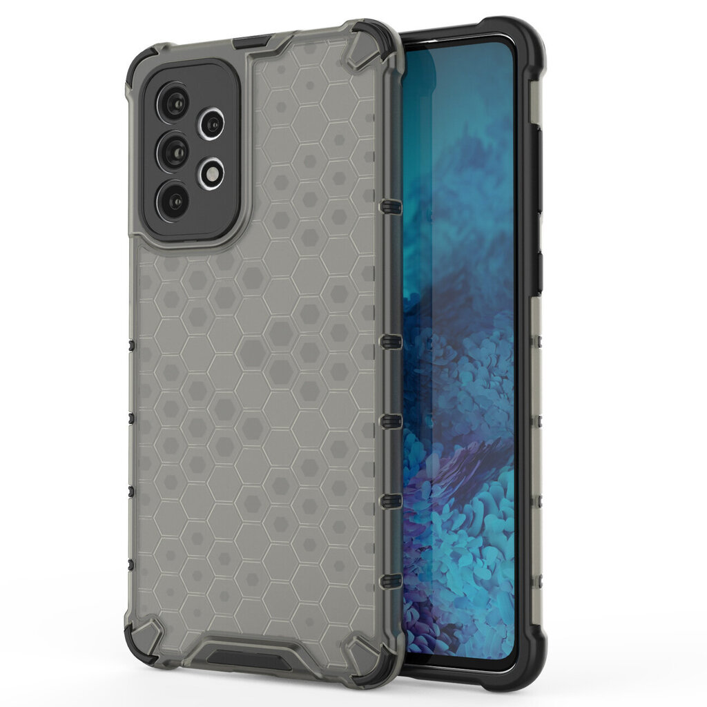 Honeycomb case armored cover with a gel frame for Samsung Galaxy A73 black (Black) цена и информация | Telefoni kaaned, ümbrised | kaup24.ee