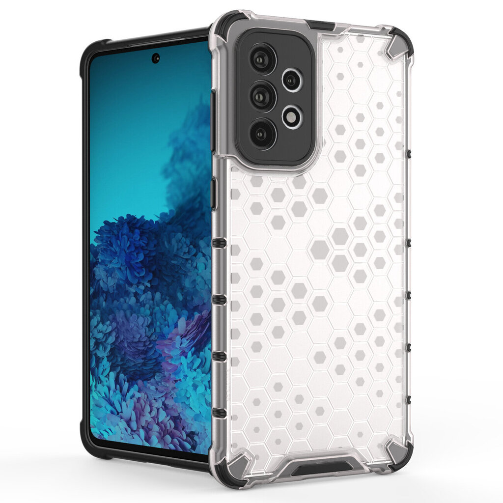 Honeycomb case armored cover with a gel frame for Samsung Galaxy A73 blue (Light blue || Niebieski) цена и информация | Telefoni kaaned, ümbrised | kaup24.ee