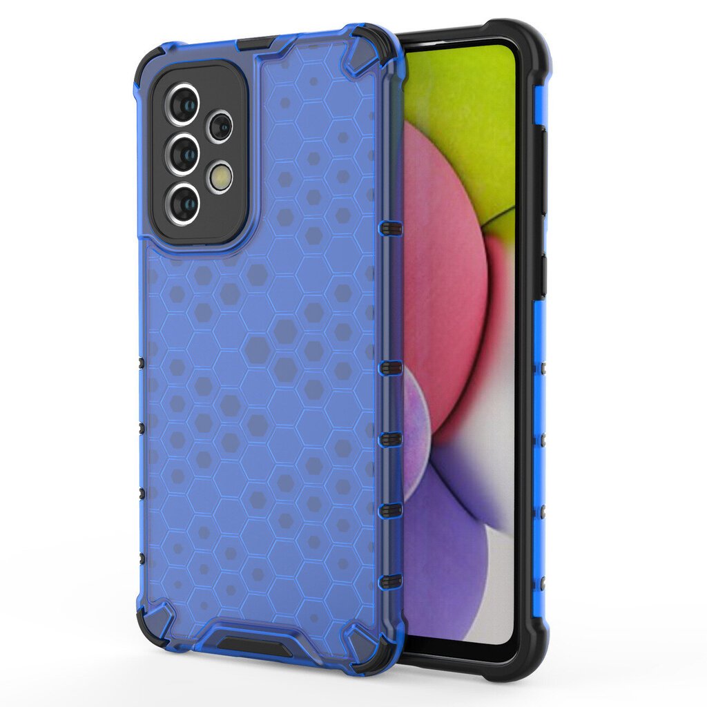 Honeycomb case armored cover with a gel frame for Samsung Galaxy A33 5G blue (Light blue || Niebieski) цена и информация | Telefoni kaaned, ümbrised | kaup24.ee