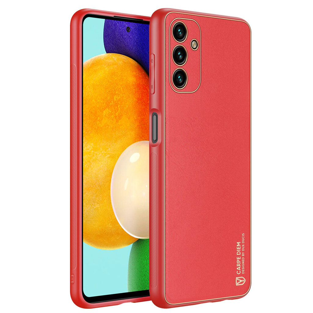 Dux Ducis Yolo elegant cover made of ecological leather for Samsung Galaxy A13 5G red (Red) цена и информация | Telefoni kaaned, ümbrised | kaup24.ee