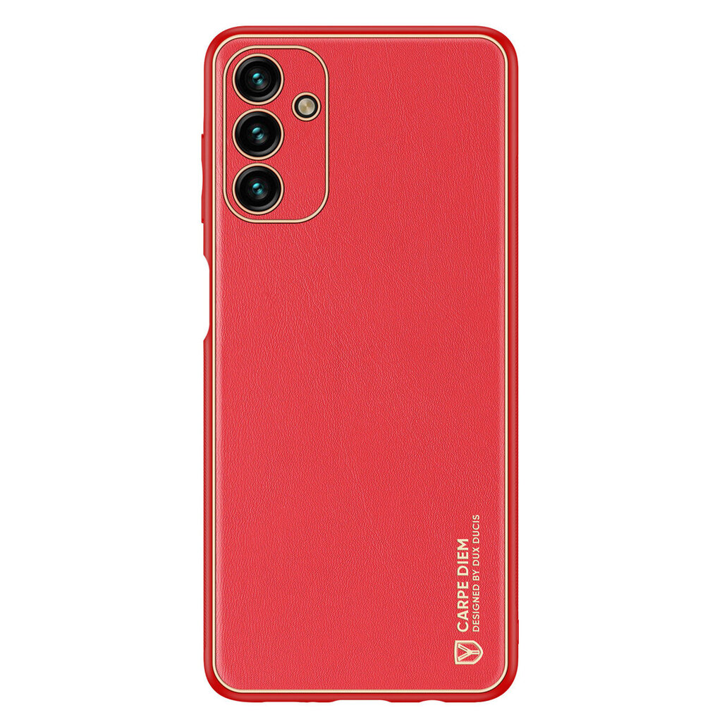 Dux Ducis Yolo elegant cover made of ecological leather for Samsung Galaxy A13 5G red (Red) цена и информация | Telefoni kaaned, ümbrised | kaup24.ee