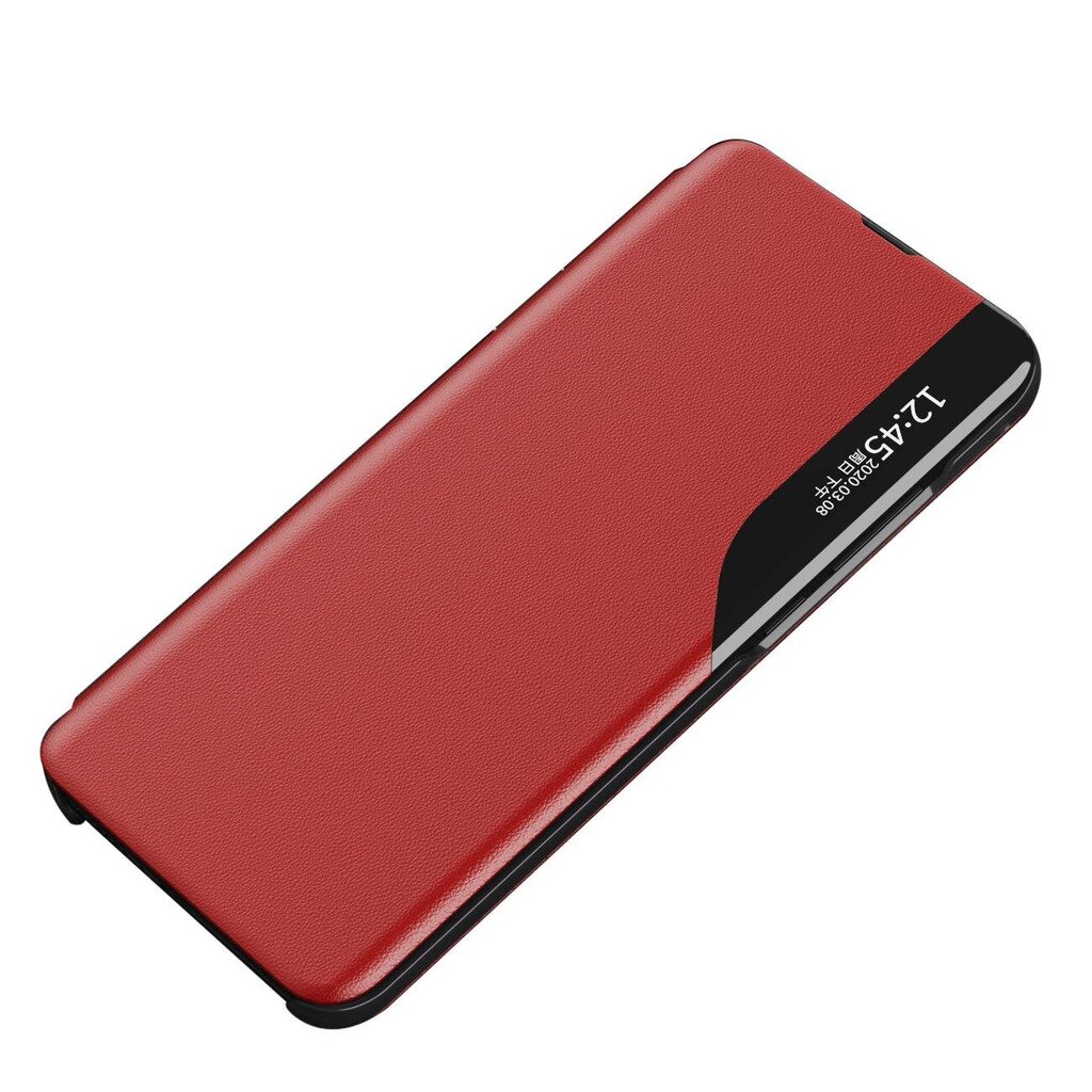 Eco Leather View Case an elegant case with a flap and stand function for Samsung Galaxy A73 red (Red) hind ja info | Telefoni kaaned, ümbrised | kaup24.ee