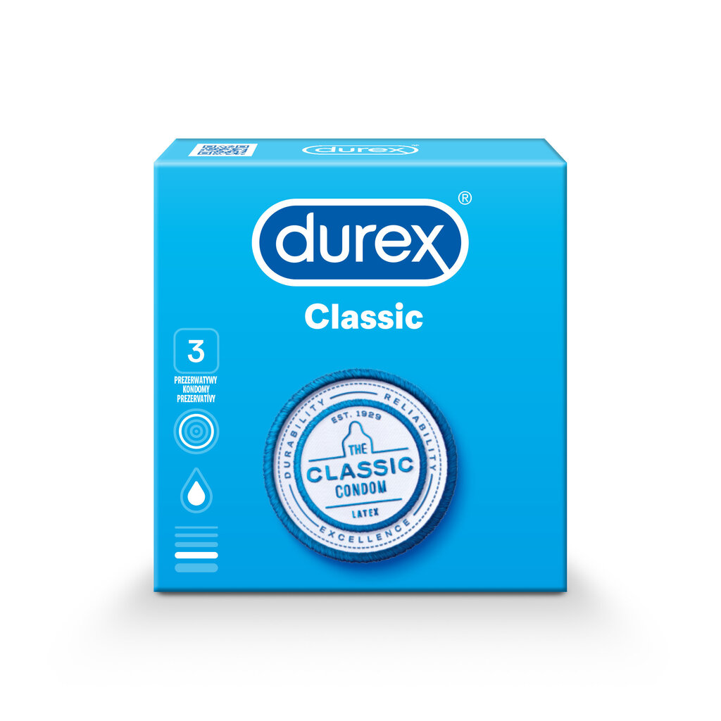 Durex презервативы Classic, 3 шт. цена | kaup24.ee