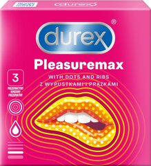 Durex презервативы Pleasuremax, 3 шт. цена и информация | Презервативы | kaup24.ee