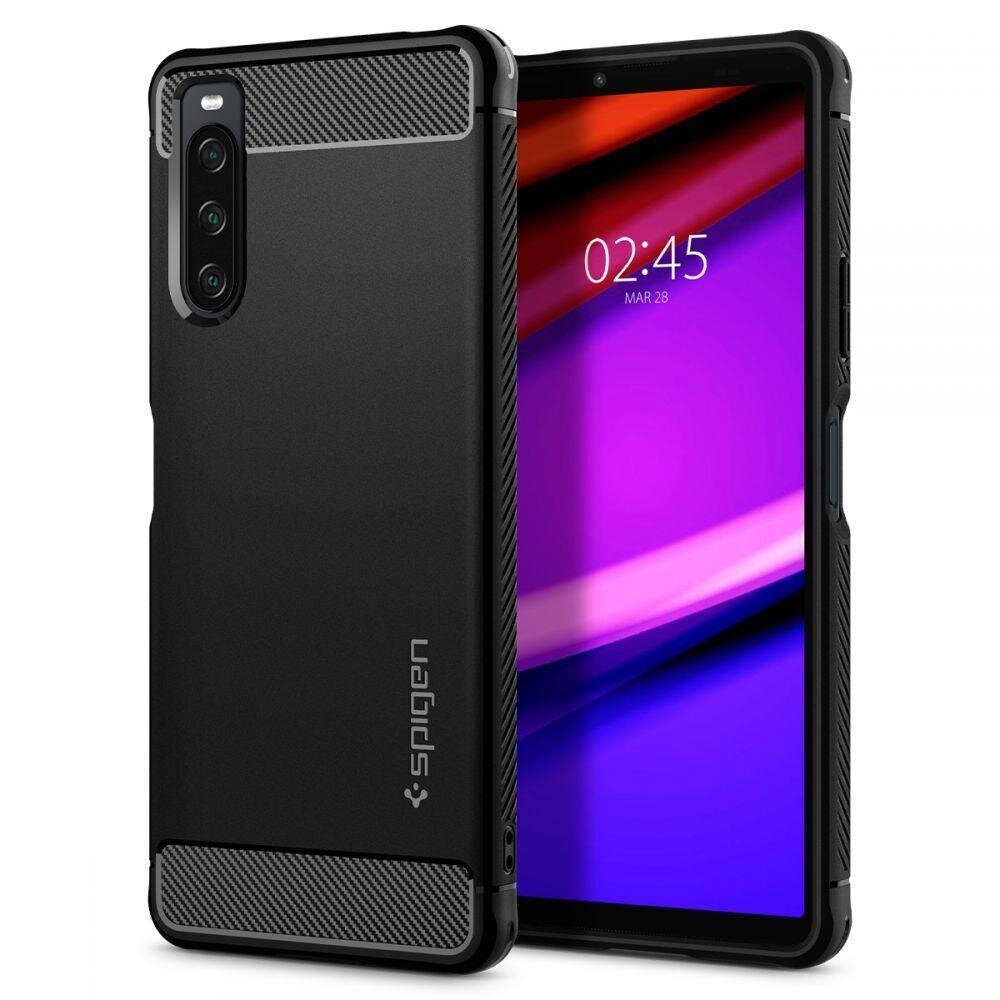 Spigen Rugged Armor case cover for Sony Xperia 10 IV black (20902-0) цена и информация | Telefoni kaaned, ümbrised | kaup24.ee