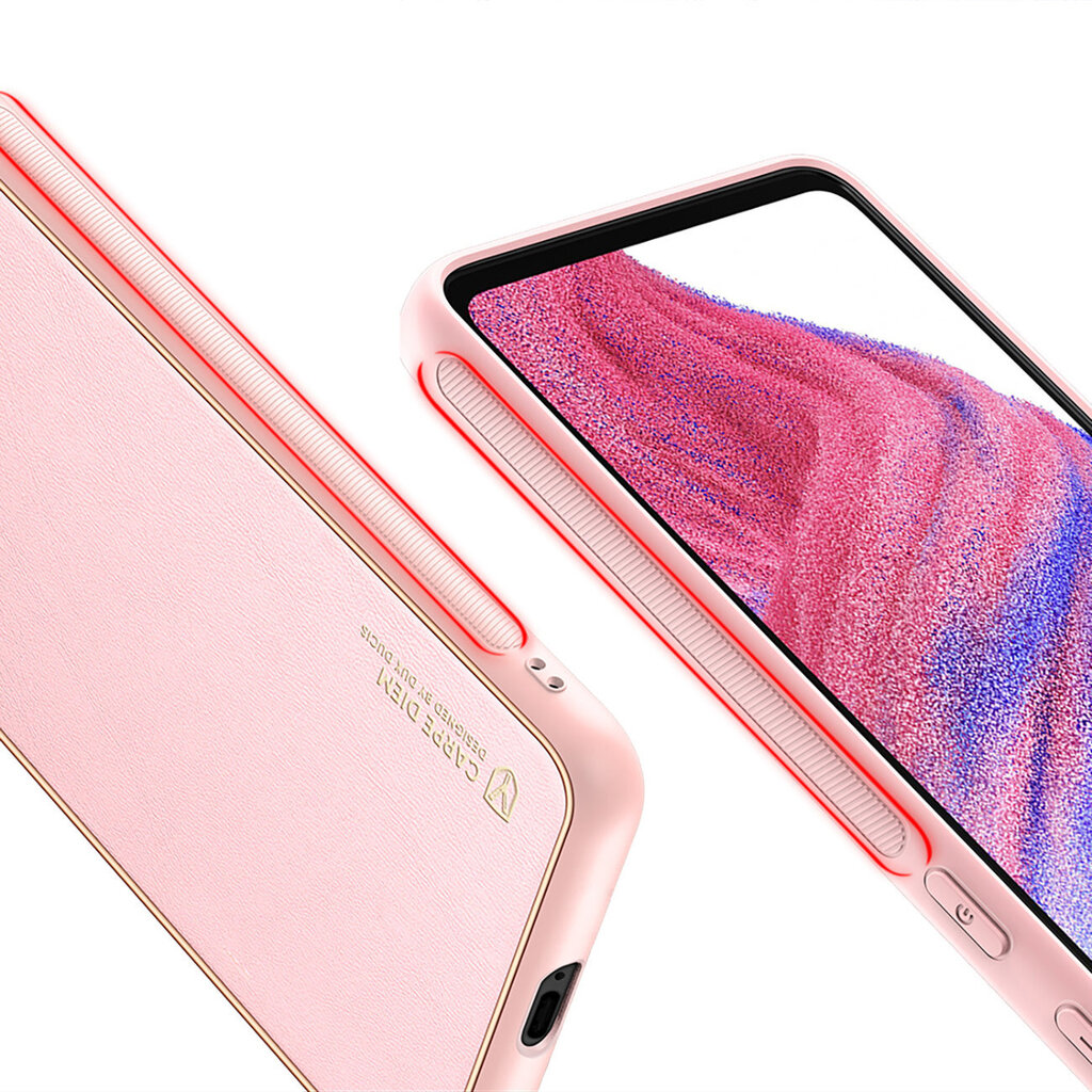 Dux Ducis Yolo elegant cover made of ecological leather for Samsung Galaxy A53 5G pink (Pink) цена и информация | Telefoni kaaned, ümbrised | kaup24.ee