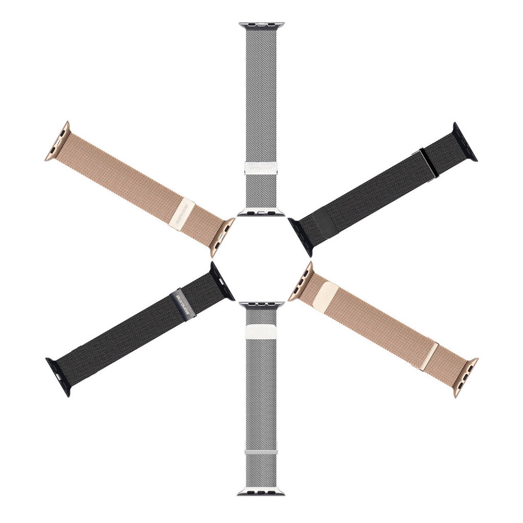 Dux Ducis Magnetic Strap Watch 7 Band 7/6/5/4/3/2 / SE (45/44 / 42mm) Magnetic Band Silver (Milanese Version) (Silver) цена и информация | Nutikellade ja nutivõrude tarvikud | kaup24.ee