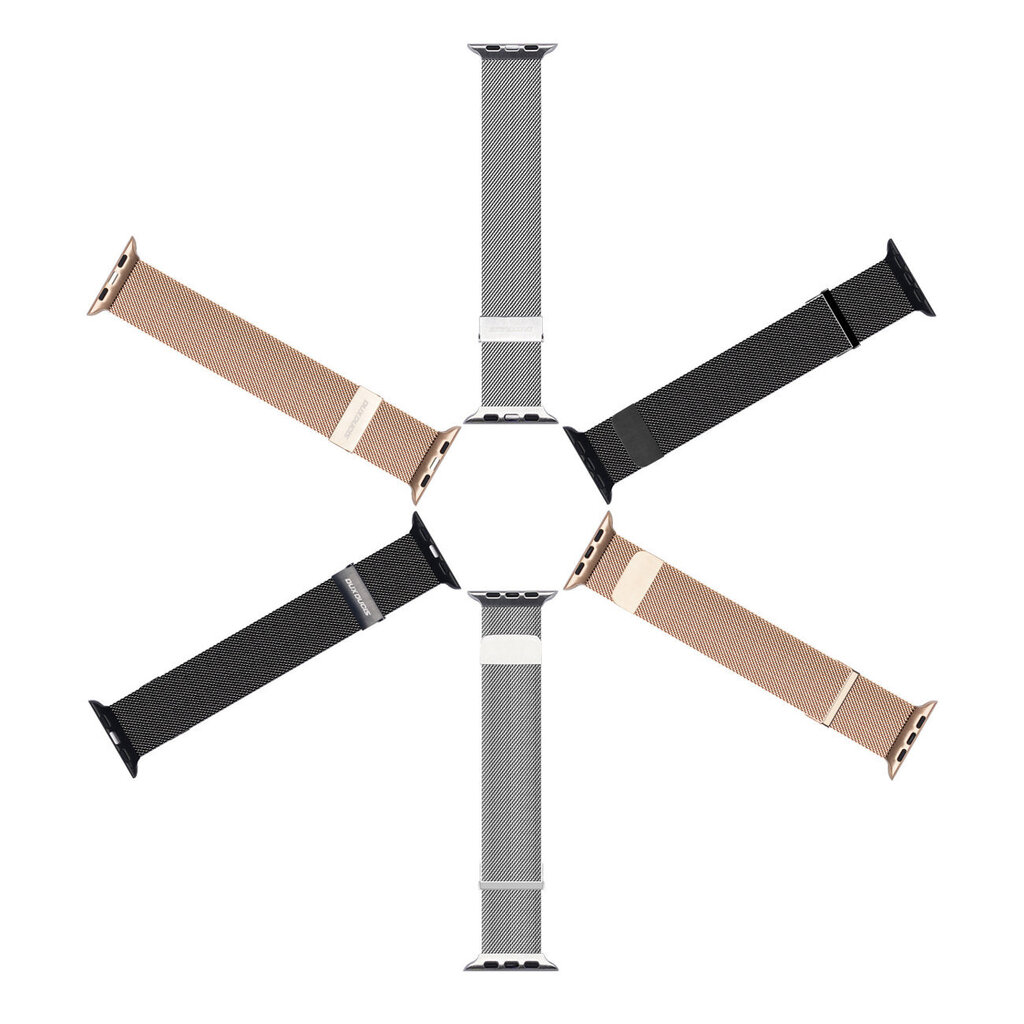 Dux Ducis Magnetic Strap Watch 7 Band 7/6/5/4/3/2 / SE (41/40 / 38mm) Magnetic Band Silver (Milanese Version) (Silver) hind ja info | Nutikellade ja nutivõrude tarvikud | kaup24.ee