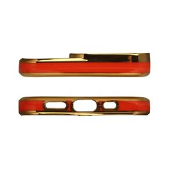 Fashion Case for iPhone 13 Gold Frame Gel Cover Red (Red) hind ja info | Telefoni kaaned, ümbrised | kaup24.ee