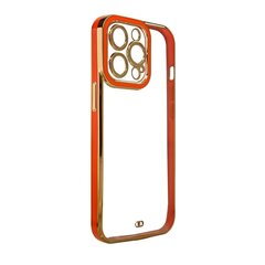 Fashion Case for iPhone 13 Pro Gold Frame Gel Cover Red (Red) цена и информация | Чехлы для телефонов | kaup24.ee