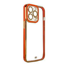 Fashion Case for iPhone 13 Pro Max Gold Frame Gel Cover Red (Red) цена и информация | Чехлы для телефонов | kaup24.ee