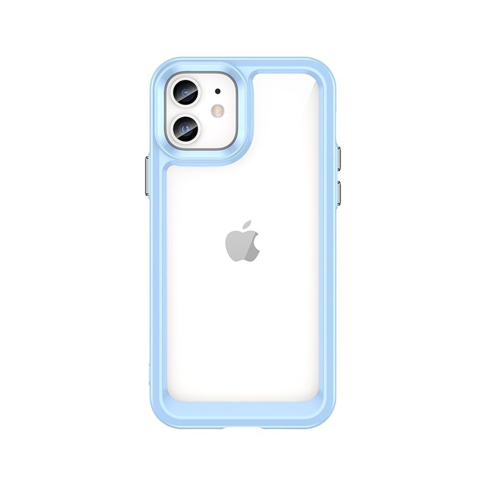 Outer Space Case for iPhone 12 hard cover with gel frame blue (Niebieski) hind ja info | Telefoni kaaned, ümbrised | kaup24.ee