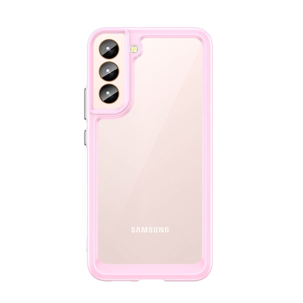 Outer Space Case Cover for Samsung Galaxy S22 + (S22 Plus) Hard Cover with Gel Frame Pink hind ja info | Telefoni kaaned, ümbrised | kaup24.ee