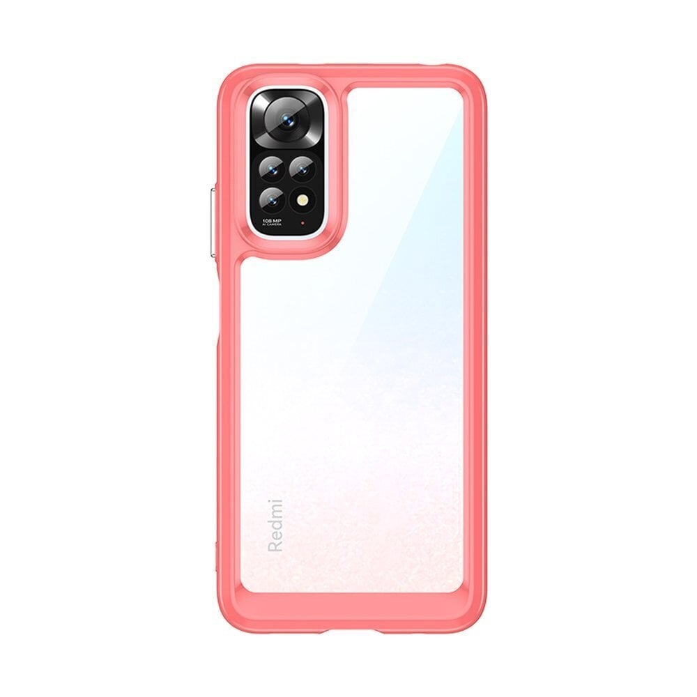 Outer Space Case Cover for Xiaomi Redmi Note 11 Hard Cover with Gel Frame Red цена и информация | Telefoni kaaned, ümbrised | kaup24.ee