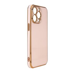 Lighting Color Case for iPhone 13 Pro pink gel cover with gold frame (Pink) hind ja info | Telefoni kaaned, ümbrised | kaup24.ee