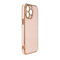 Lighting Color Case for iPhone 13 Pro Max pink gel cover with gold frame (Pink) hind ja info | Telefoni kaaned, ümbrised | kaup24.ee