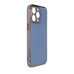 Lighting Color Case for iPhone 13 Pro Max blue gel cover with gold frame (Niebieski) hind ja info | Telefoni kaaned, ümbrised | kaup24.ee
