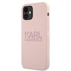 Karl Lagerfeld KLHCP12SSTKLTLP iPhone 12 mini 5.4 &quot;Silicone Stack Logo pink / pink цена и информация | Чехлы для телефонов | kaup24.ee