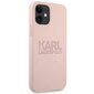 Karl Lagerfeld KLHCP12SSTKLTLP iPhone 12 mini 5.4 &quot;Silicone Stack Logo pink / pink hind ja info | Telefoni kaaned, ümbrised | kaup24.ee