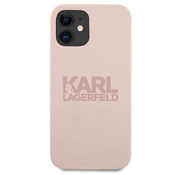 Karl Lagerfeld KLHCP12SSTKLTLP iPhone 12 mini 5.4 &quot;Silicone Stack Logo pink / pink hind ja info | Telefoni kaaned, ümbrised | kaup24.ee