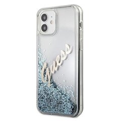 Guess GUHCP12SGLVSBL iPhone 12 mini 5,4 &quot;blue / blue hardcase Glitter Vintage Script цена и информация | Чехлы для телефонов | kaup24.ee