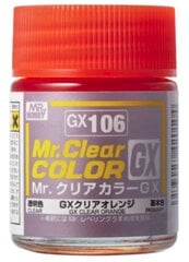 Акриловая краска Mr.Hobby - Mr.Color GX Clear Orange, 18 ml, GX-106 цена и информация | Принадлежности для рисования, лепки | kaup24.ee