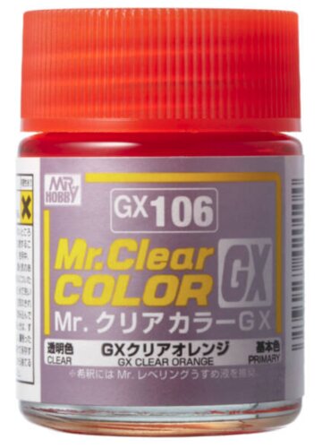 Mr.Hobby - Mr.Color GX akrüülvärv Clear Orange, 18 ml, GX-106 hind ja info | Kunstitarbed, voolimise tarvikud | kaup24.ee