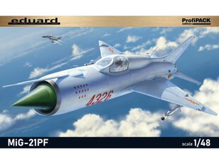 Сборная пластиковая модель Eduard - MiG-21PF ProfiPack Edition, 1/48, 8236 цена и информация | Конструкторы и кубики | kaup24.ee