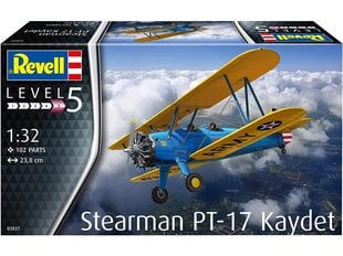 Сборная пластиковая модель Revell - Stearman PT-17 Kaydet, 1/32, 03837 цена и информация | Конструкторы и кубики | kaup24.ee