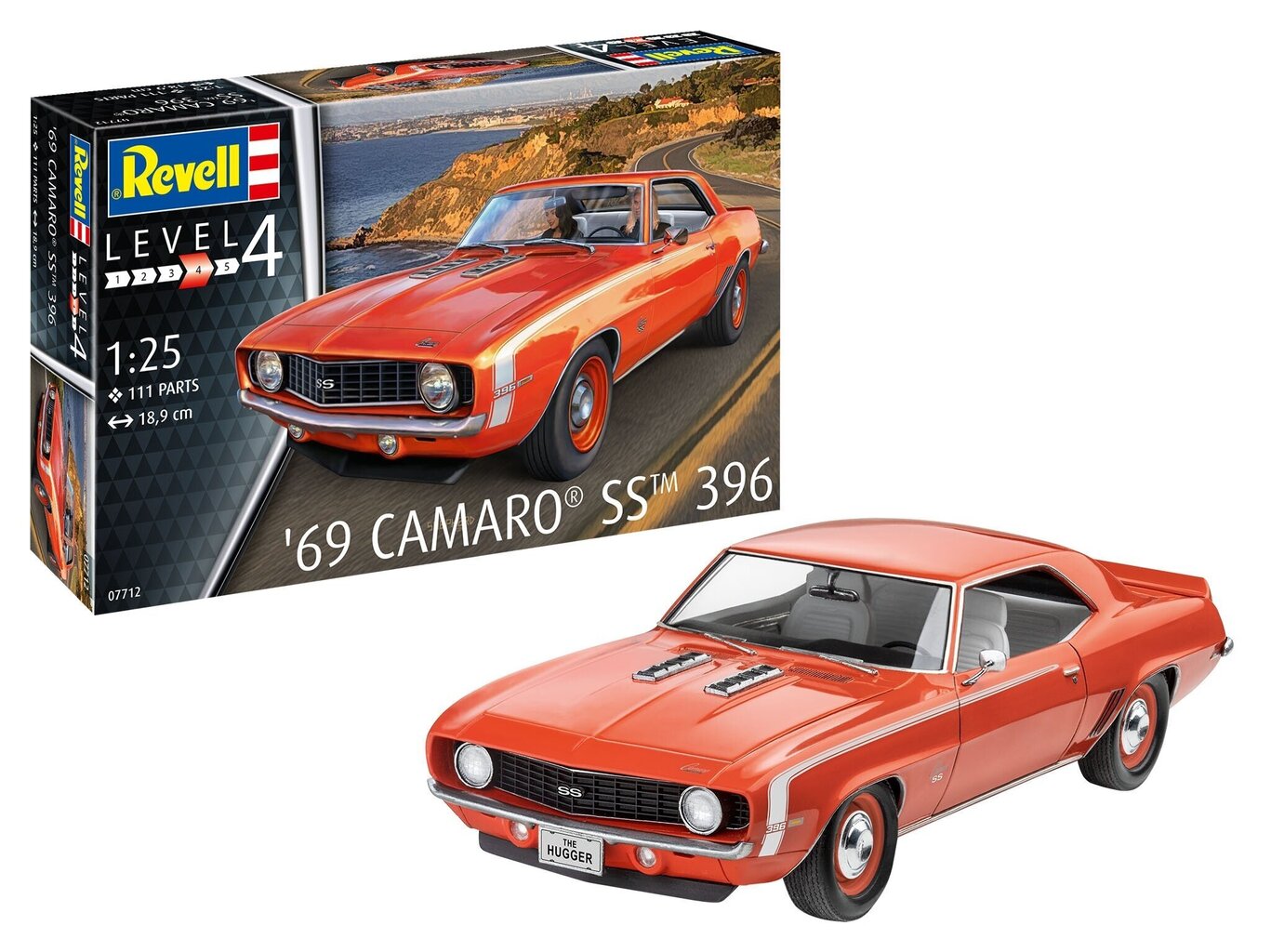 Revell - '69 Camaro SS 396, 1/25, 07712 hind ja info | Klotsid ja konstruktorid | kaup24.ee