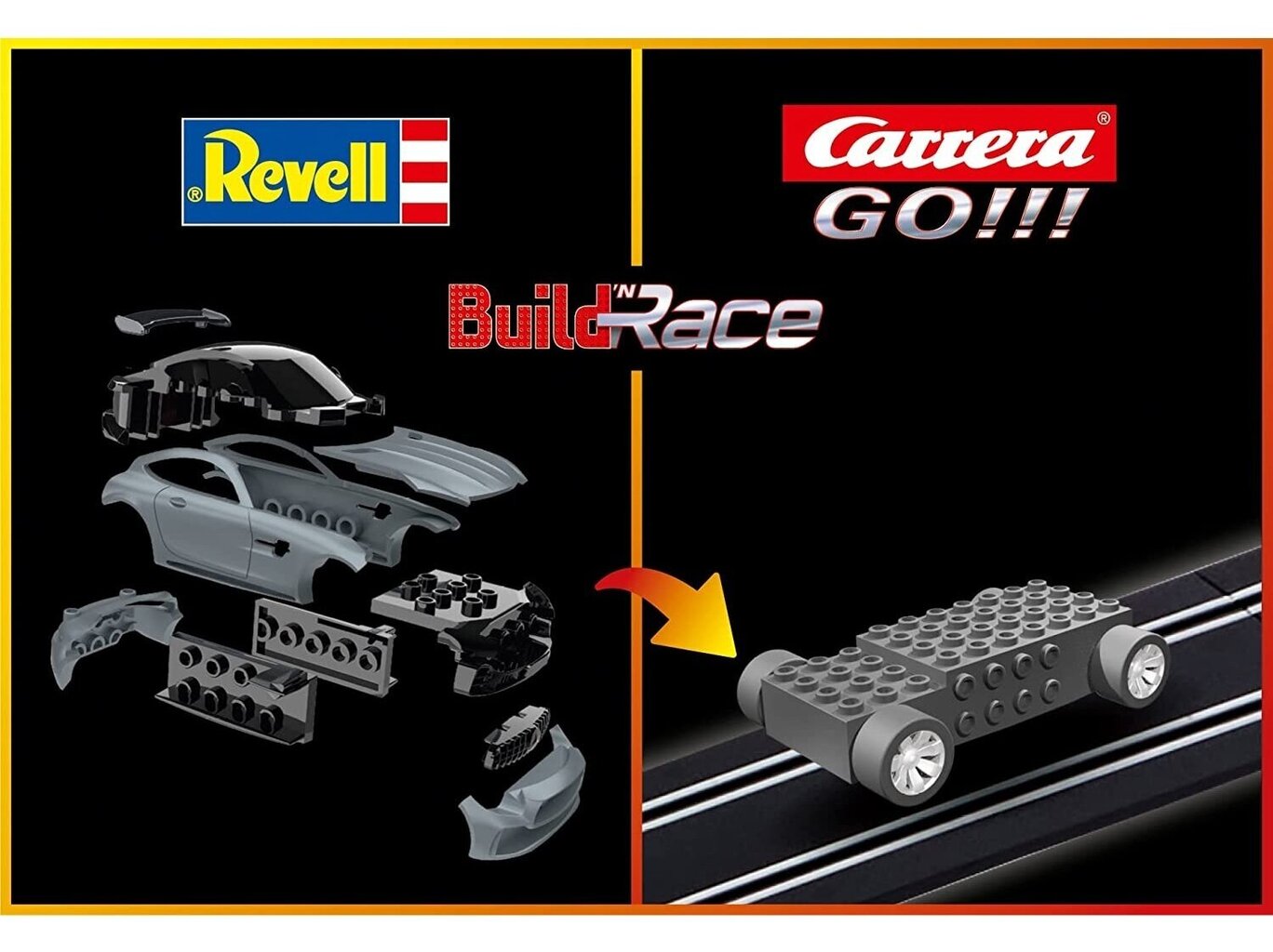 Revell - Build‘N Race-Chassis Mercedes-AMG GT R, roheline, 1/43, 23153 hind ja info | Klotsid ja konstruktorid | kaup24.ee