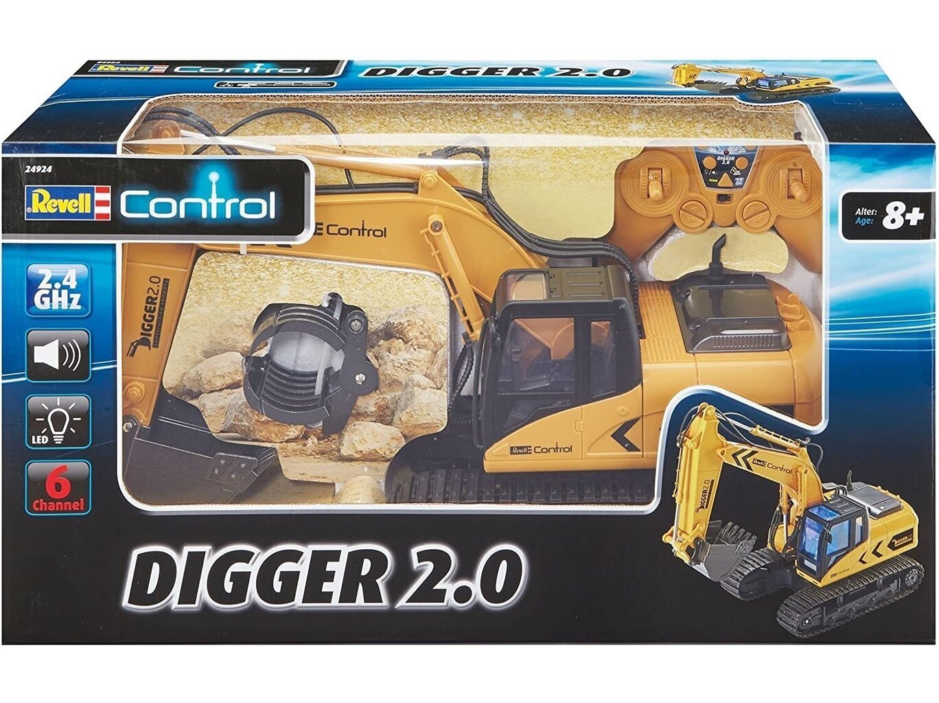 Revell - Raadio teel juhitav X-Treme RC Digger 2.0 Ekskavaator, 24924 цена и информация | Klotsid ja konstruktorid | kaup24.ee