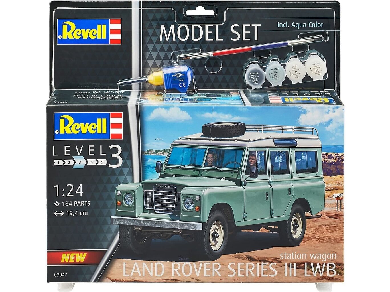 Revell - Land Rover Series III mudeli komplekt, 1/24, 67047 hind ja info | Klotsid ja konstruktorid | kaup24.ee