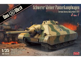 Сборная пластиковая модель Das Werk - Schwerer kleiner Panzerkampfwagen German heavy tank project 1944 - 2 in 1, 1/35, 35019 цена и информация | Конструкторы и кубики | kaup24.ee