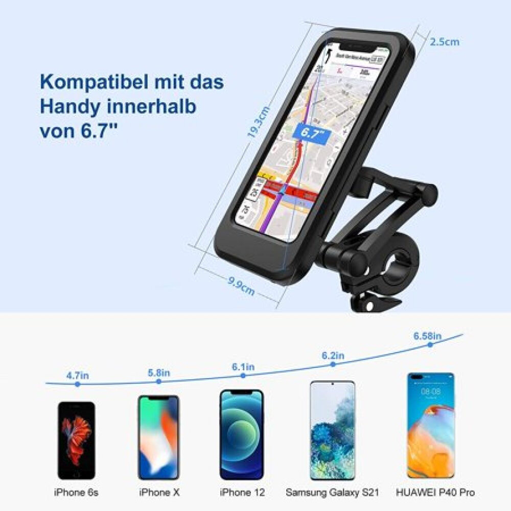 Veekindel telefonihoidja jalgrattale või mootorrattale hind ja info | Mobiiltelefonide hoidjad | kaup24.ee