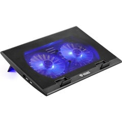 Охлаждающая подставка YENKEE YSN 120, 2xUSB, до 17", светодиодная подсветка, 38x26см цена и информация | Охлаждающие подставки и другие принадлежности | kaup24.ee