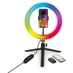 Hoidik koos LED rõngaslambiga YENKEE YSM 710 VLOG, 168 LED, remote, 29 colours hind ja info | Mobiiltelefonide hoidjad | kaup24.ee