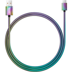 Стальной кабель YENKEE, 2.0 USB A - USB-C, 480 Мбит/с, 3A, 1 м, алюминиевый корпус цена и информация | Кабели для телефонов | kaup24.ee