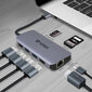 USB-jaotur 8in1 YENKEE, 3.2 (Gen 1) USB C - 1xUSB C, 100W / 1xHDMI 4k@30Hz / 1xUSB-A 2.0/ 1xUSB-A 3.0/Port RJ-45 (Ethernet), 1000 Mbps/ SD / Micro SD hind ja info | USB jagajad, adapterid | kaup24.ee