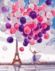 Картина по номерам "Воздушные шары в Париже", 40x50 K Y094 цена и информация | Живопись по номерам | kaup24.ee